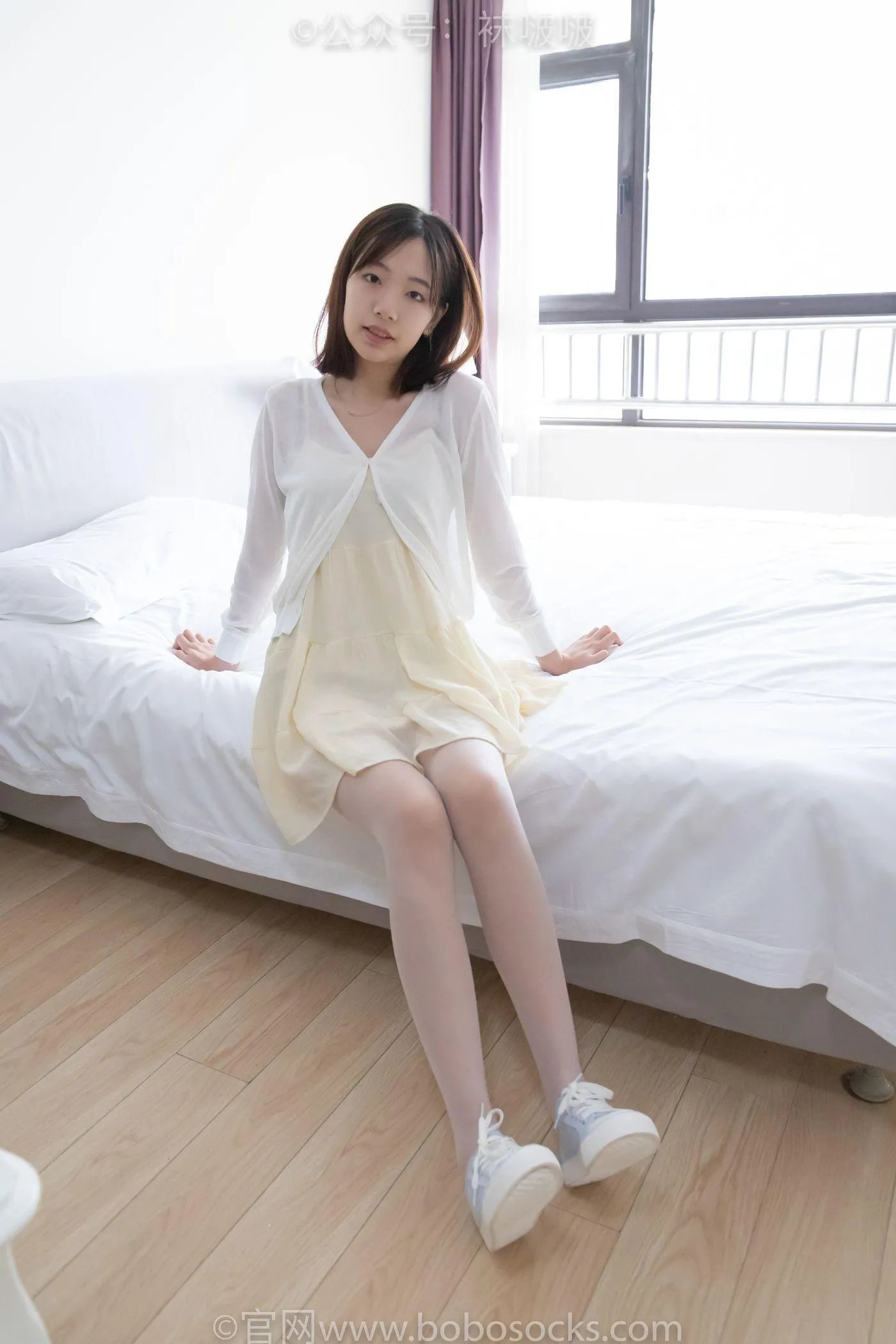 [BoBoSocks袜啵啵]NO.005 小甜豆-帆布鞋、薄白丝 [133P]插图9